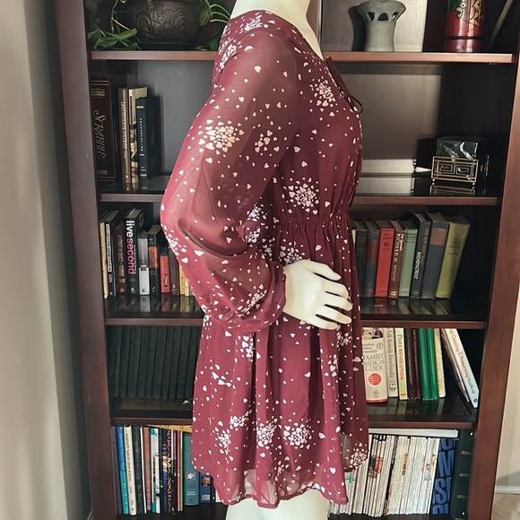 ❤️ Wild Blue Sadie Robertson heart print dress ❤️ - Picture 3 of 6